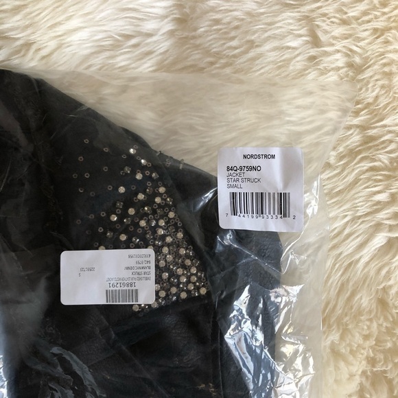 Blank NYC Embellished Star Struck Vegan Leather Moto Jacket - Picture 10 of 12